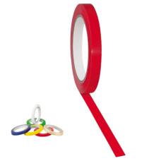 Rolo de Fita Adesiva PVC 60mx12mm Vermelho Emb. c/ 12 Un.