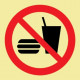 Sinal Proibido Comer e Beber PVC Fotolum Un.