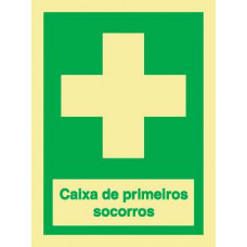 Sinal Cx Primeiros Socorros Info. PVC Fotolum un.