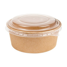 Combo Pote Saladeira c/ Tampa PET 1300ml 16x6,6cm Kratf