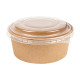 Combo Pote Saladeira c/ Tampa PET 1300ml 16x6,6cm Kratf
